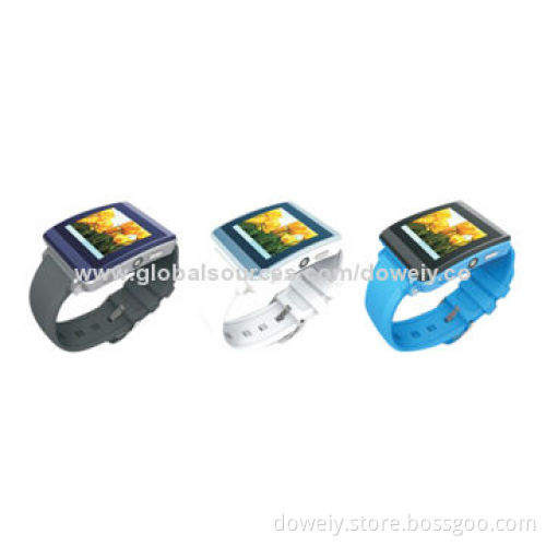 Leather Watchband Bluetooth Android Smart Watch